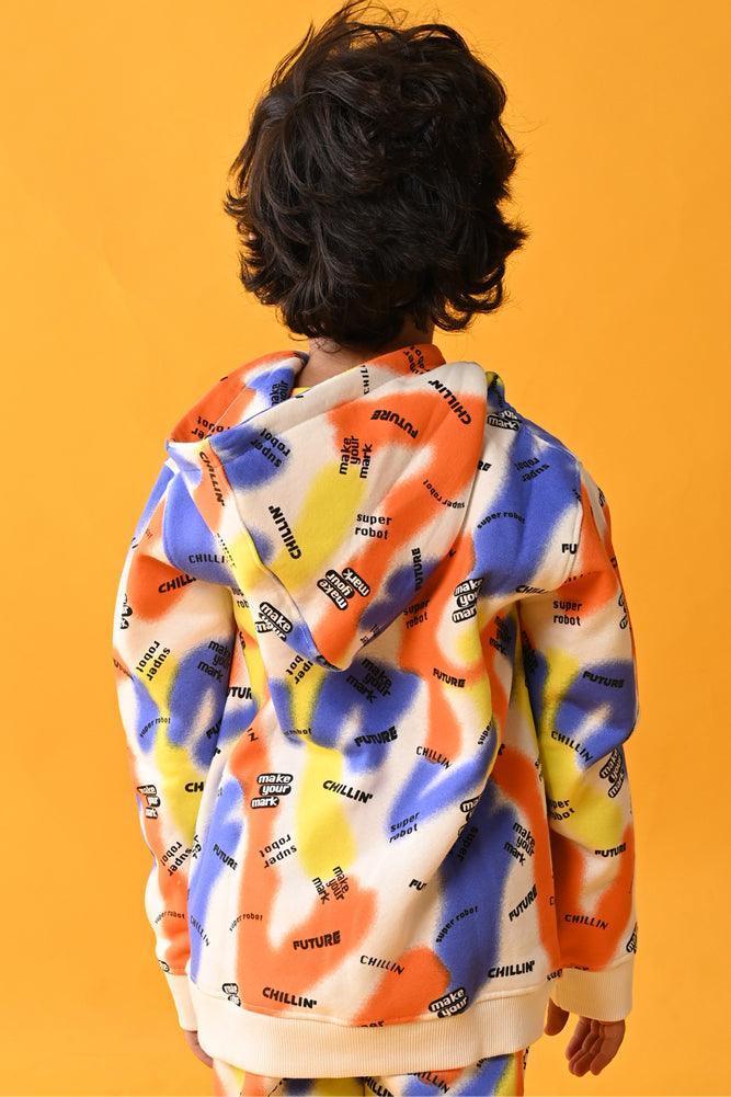MAKE YOUR MARK FLEECE HOODIE - WHITE
