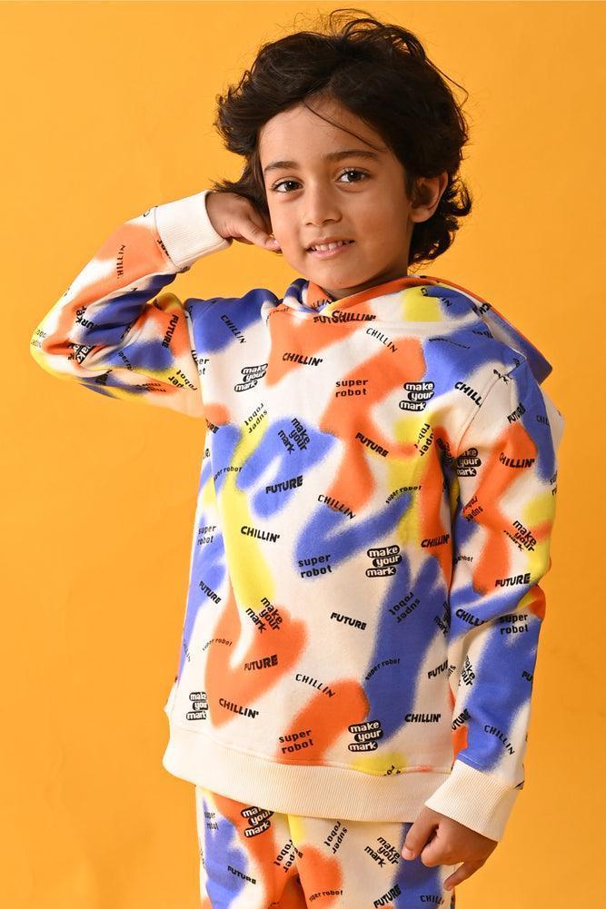 MAKE YOUR MARK FLEECE HOODIE - WHITE