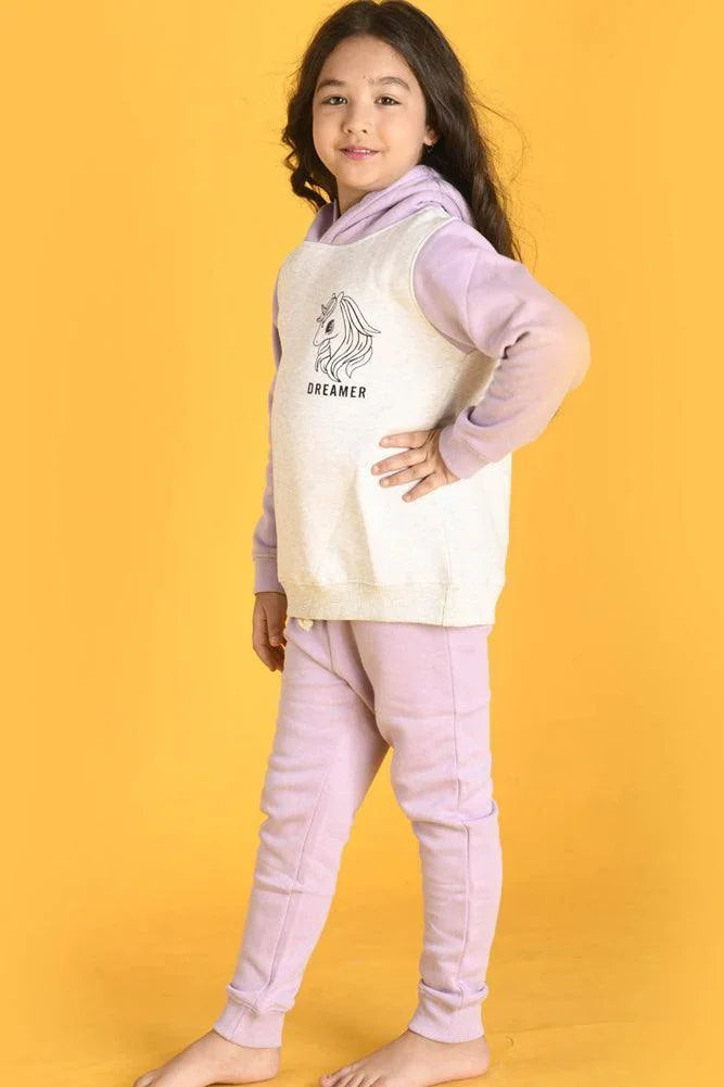 DREAMER HOODIE FLEECE SWEATSHIRT - ECRU MELANGE