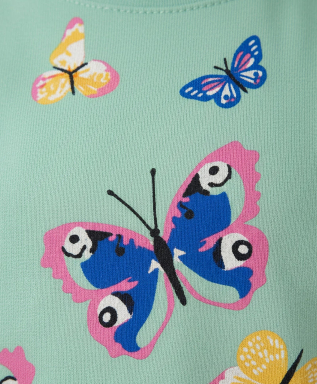 BUTTERFLY SHORT SLEEVES T-SHIRT - GREEN