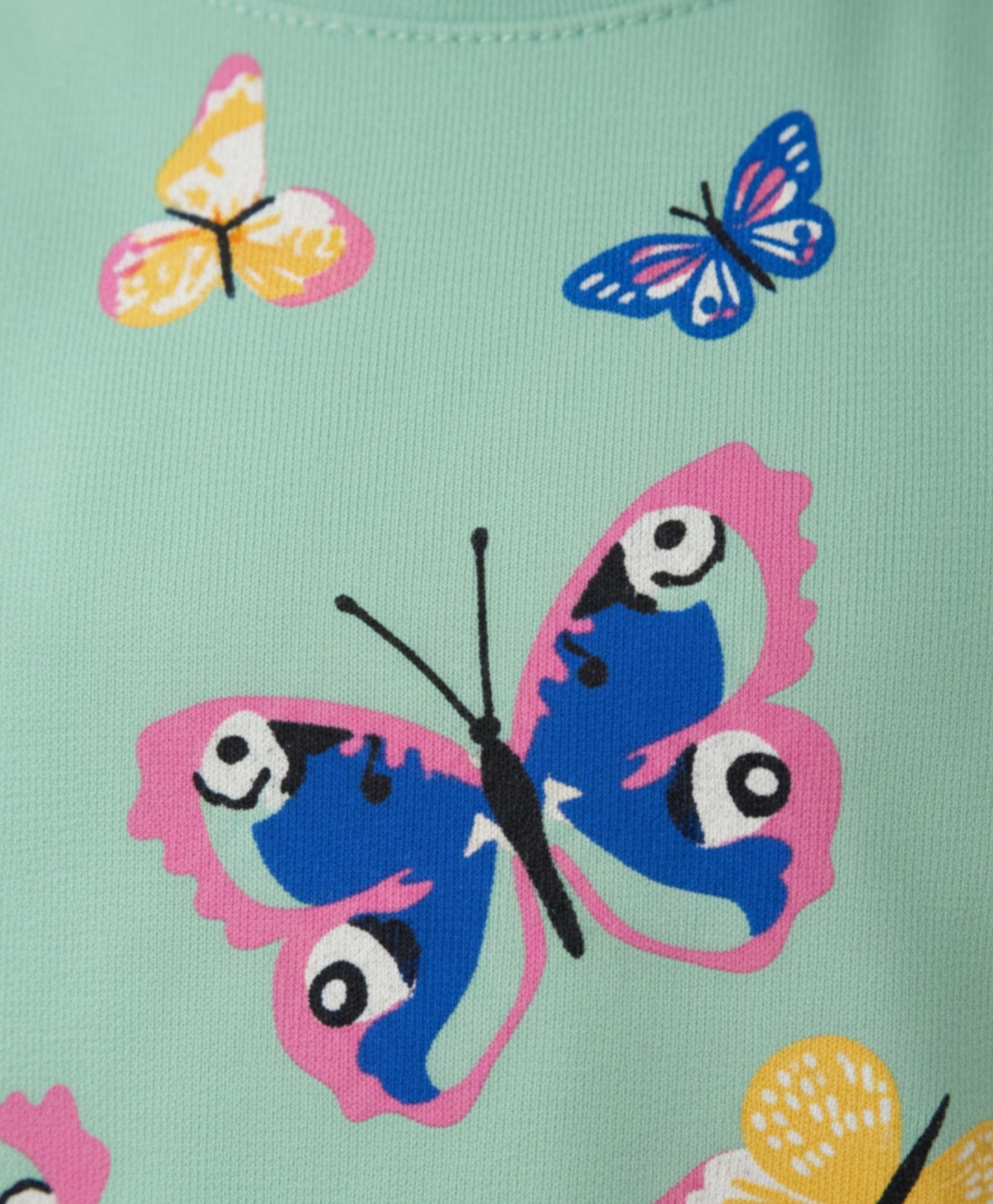 BUTTERFLY SHORT SLEEVES T-SHIRT - GREEN