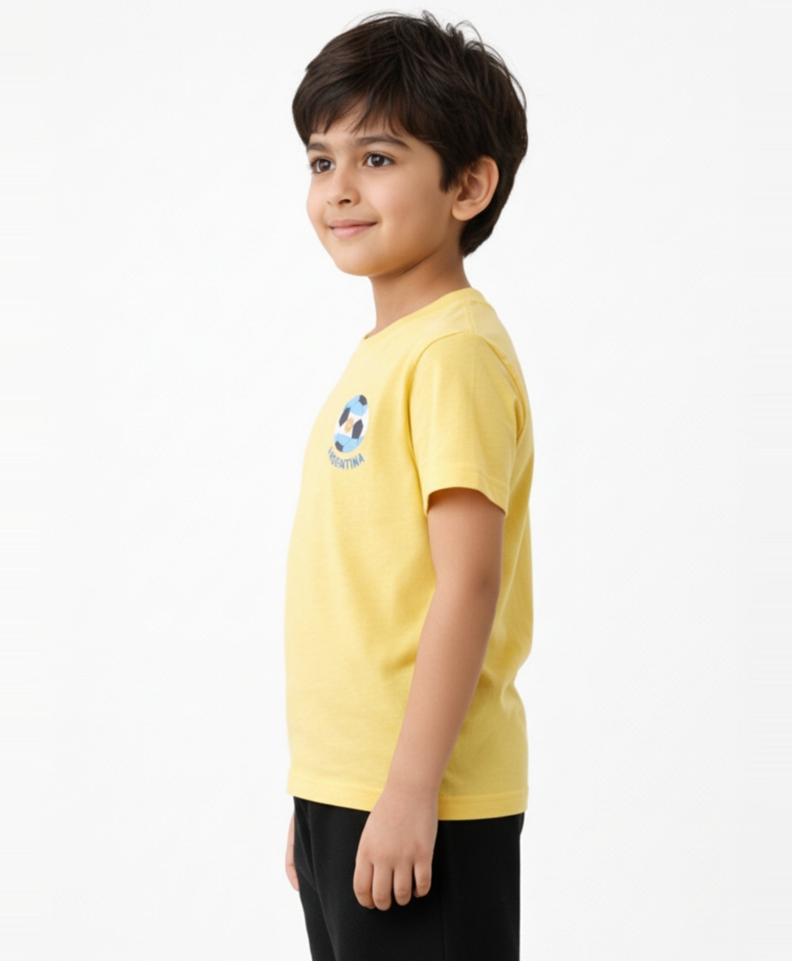 ARGENTINA YELLOW SHORT SLEEVES T-SHIRT - YELLOW