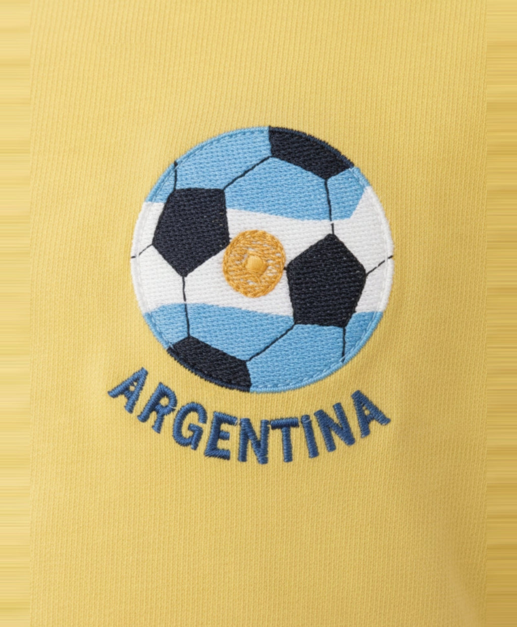 ARGENTINA YELLOW SHORT SLEEVES T-SHIRT - YELLOW