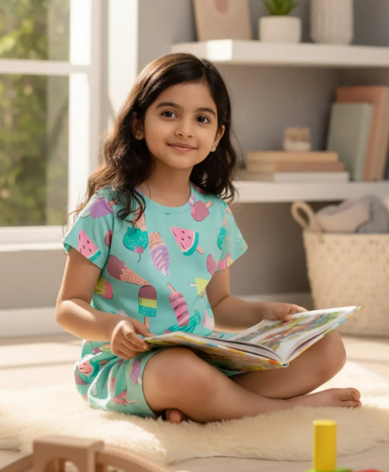 ICECREAM AQUA NIGHT DRESS - AQUA
