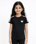 BLACK HEART TOP - BLACK