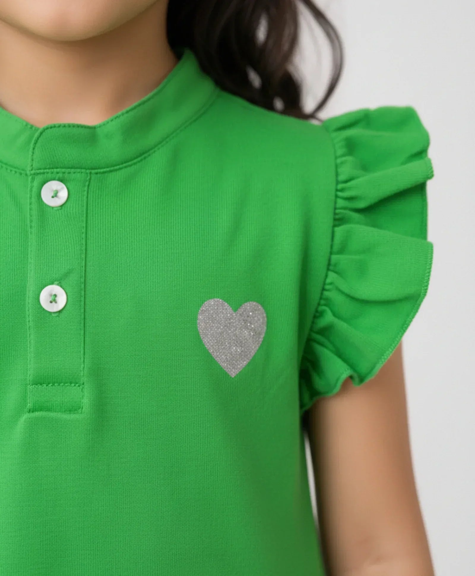 GREEN HEART DRESS - GREEN