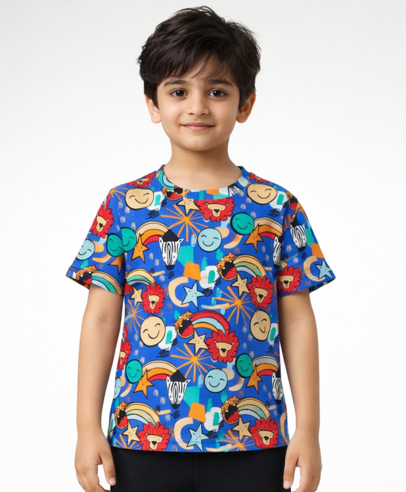 ANIMAL SHORT SLEEVE T-SHIRT - BLUE