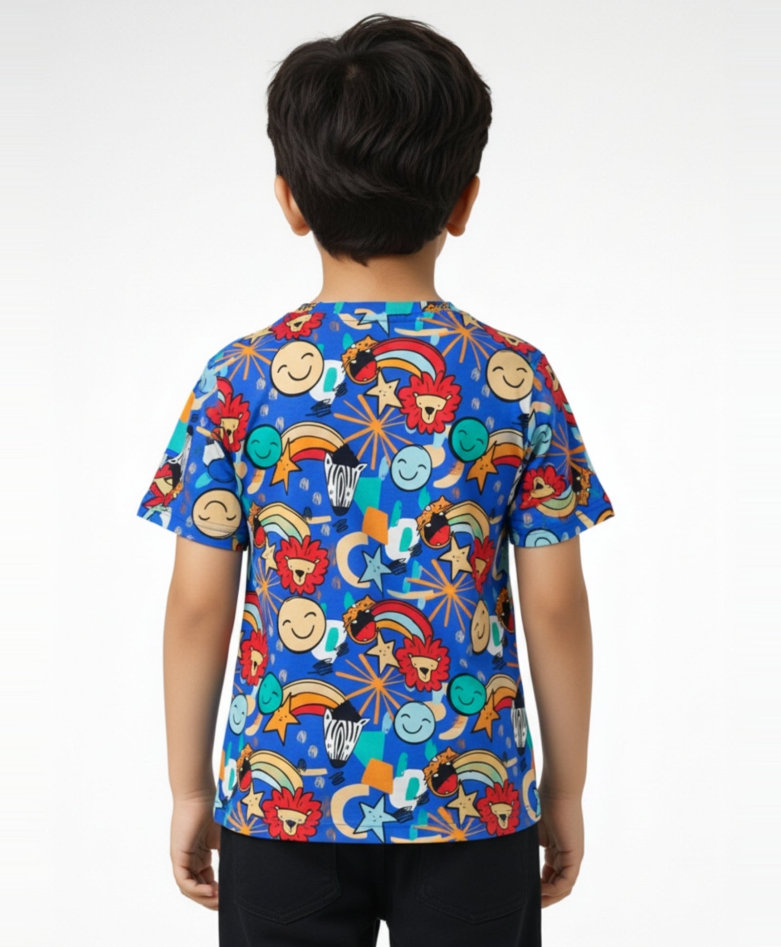 ANIMAL SHORT SLEEVE T-SHIRT - BLUE