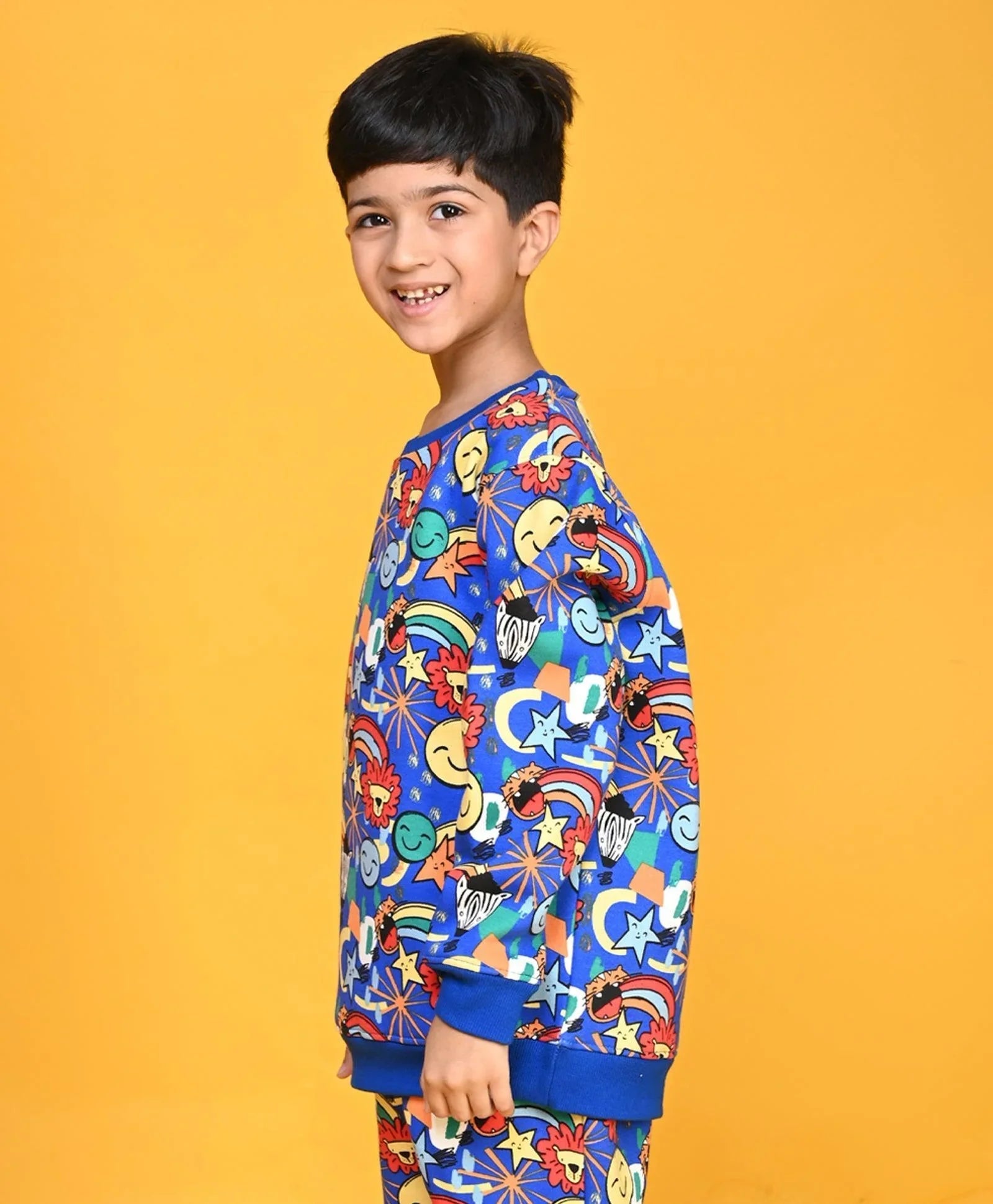 ANIMAL BOYS FLEECE SWEATSHIRT - BLUE