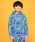 FOOTBALL BLUE BOYS FLEECE HOODIE - BLUE