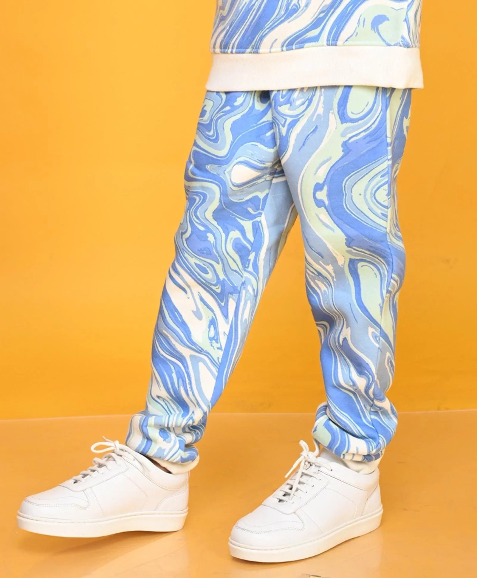 MARBLING BOYS FLEECE JOGGER - BLUE