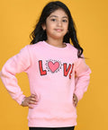 LOVE PINK GIRLS FLEECE SWEATSHIRT - PINK