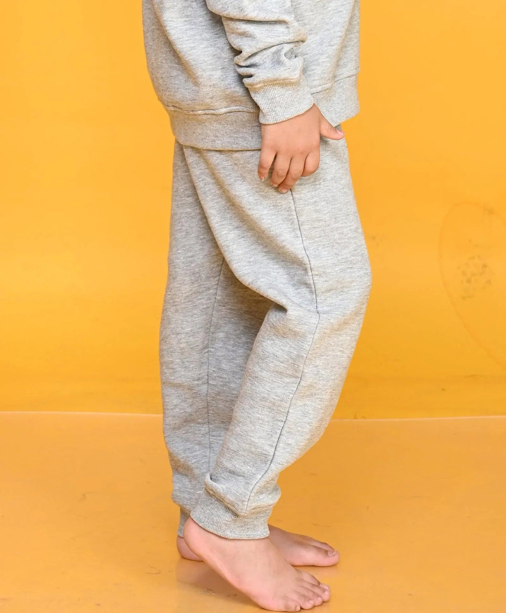 GREY MELANGE GIRLS FLEECE JOGGER - GREY MELANGE