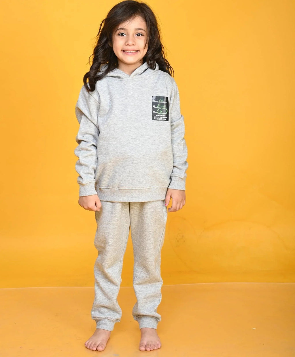 GREY MELANGE GIRLS FLEECE JOGGER - GREY MELANGE
