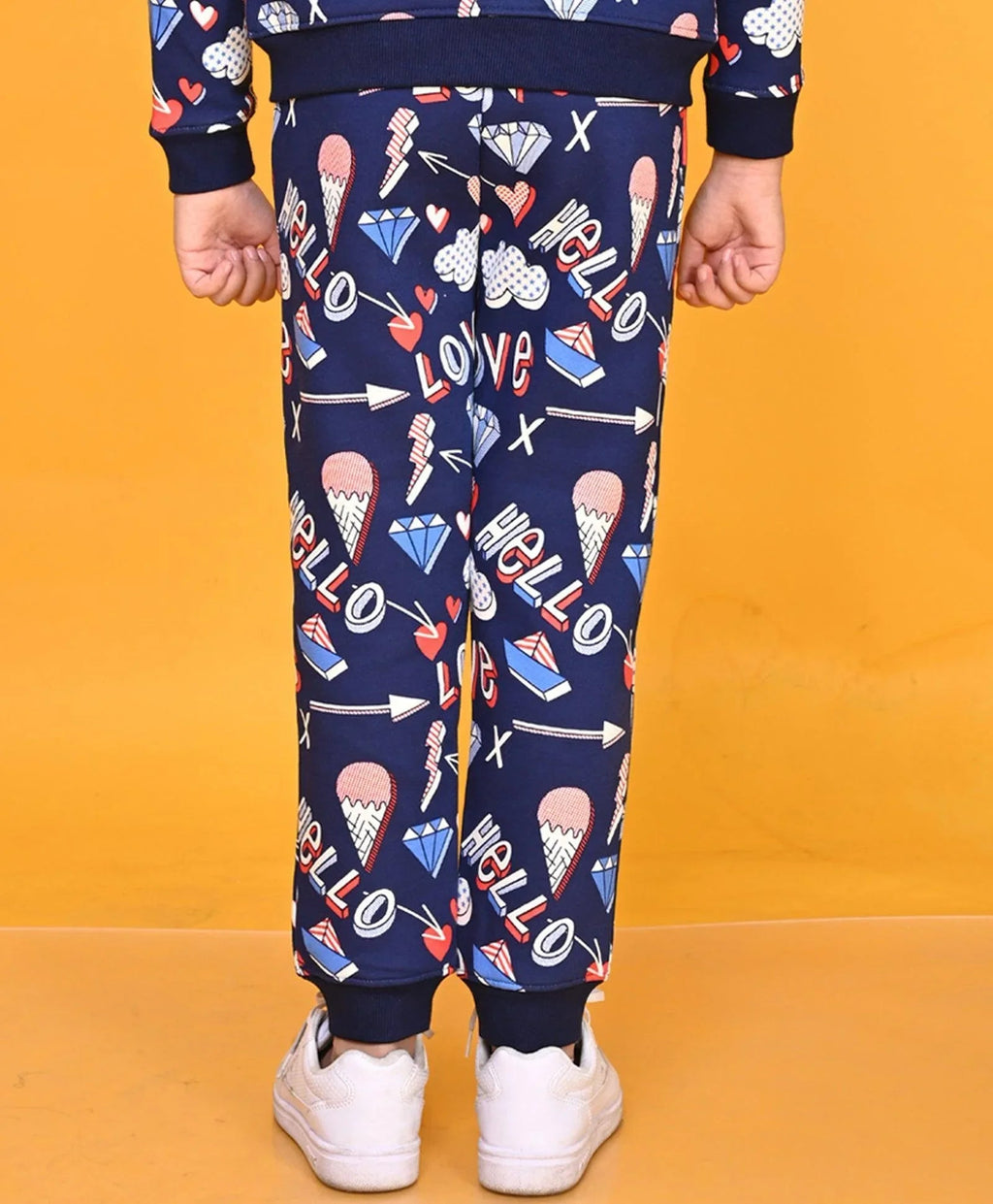 HELLO LOVE GIRLS JOGGER - NAVY BLUE