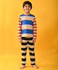 BLUE STRIPE LONG SLEEVE PYJAMA SET - FOREVER