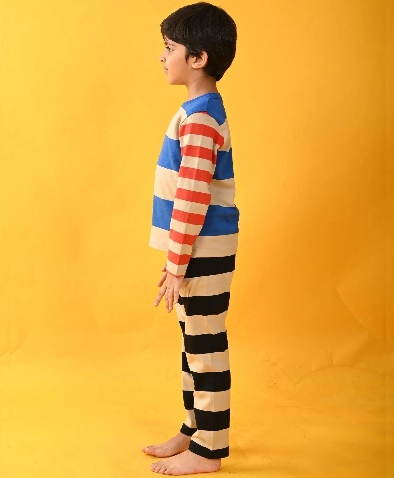 BLUE STRIPE LONG SLEEVE PYJAMA SET - FOREVER