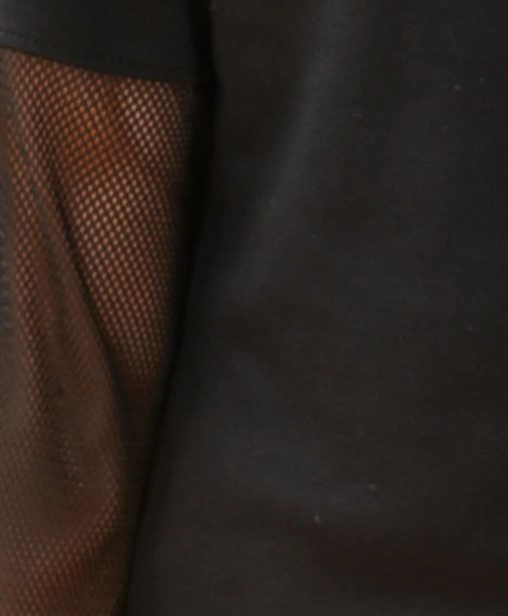 BLACK INTERLOCK NET SWEATSHIRT - BLACK