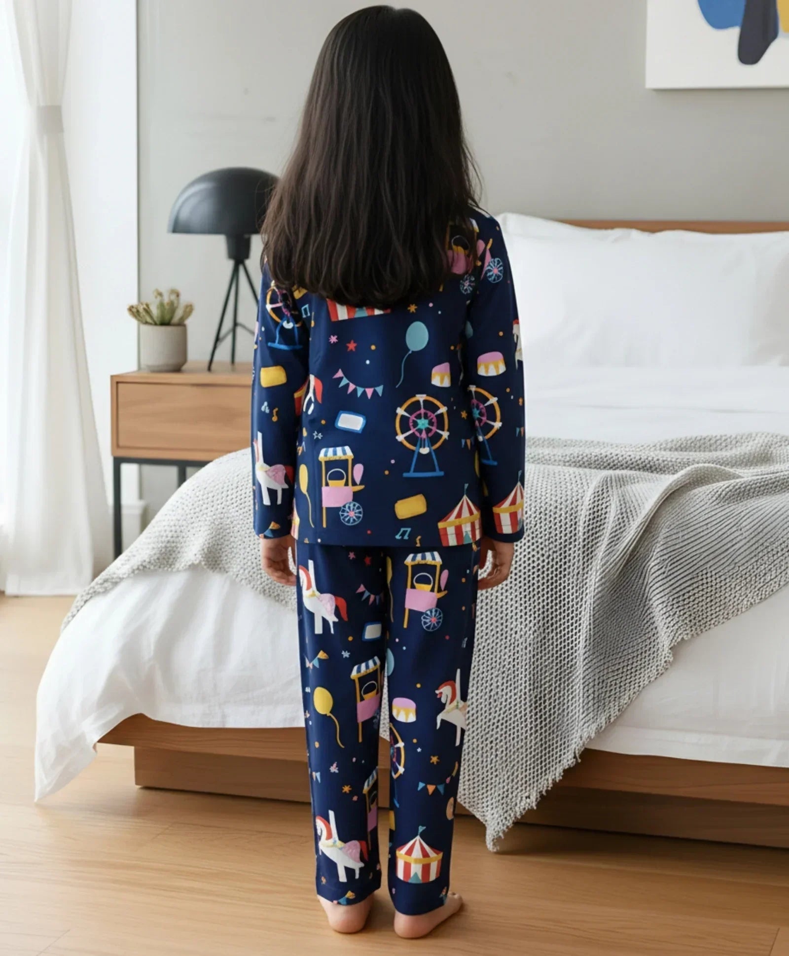 CARNIVAL CIRCUS LONG SLEEVES PYJAMA SET - BLUE