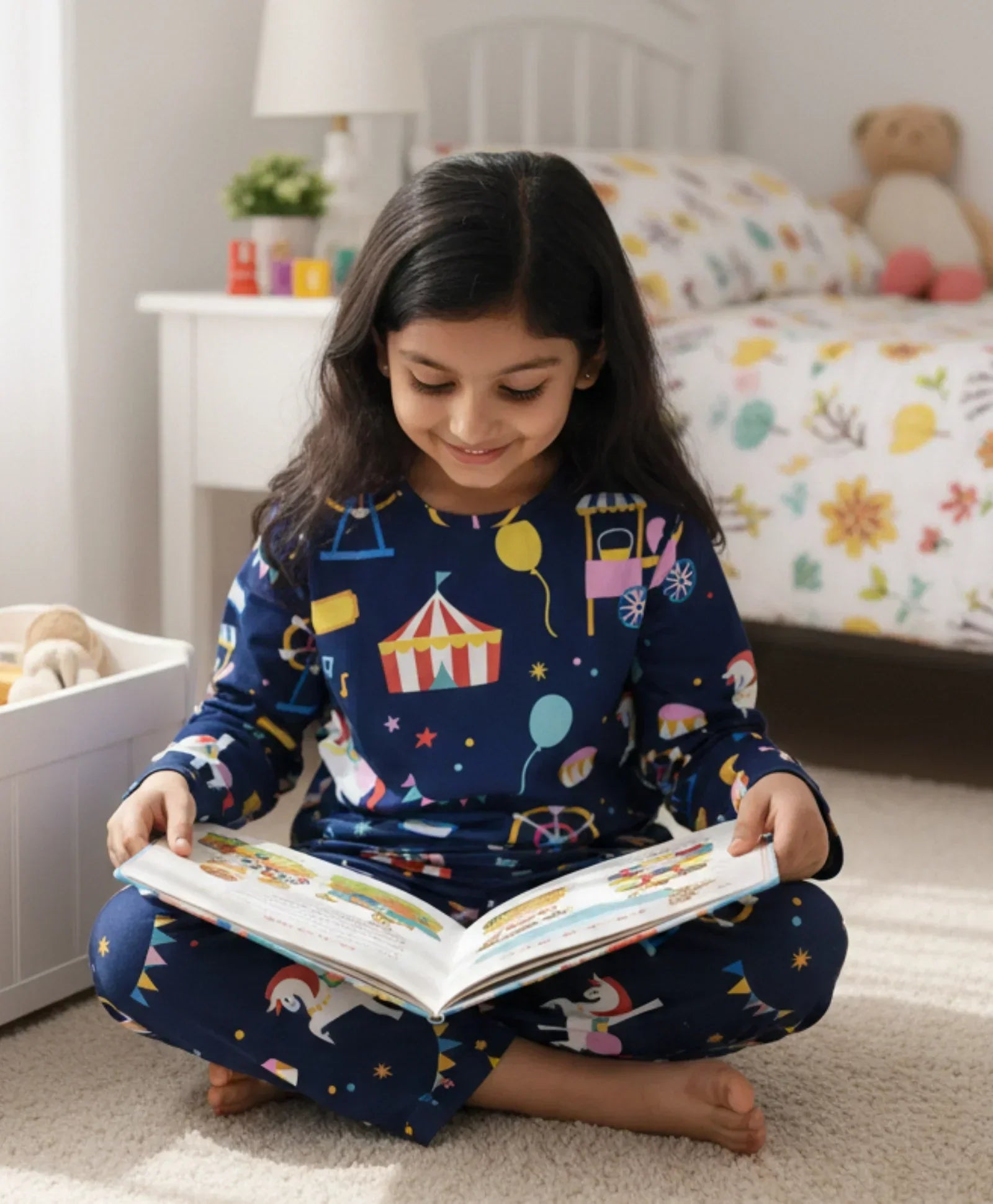 CARNIVAL CIRCUS LONG SLEEVES PYJAMA SET - BLUE
