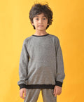 BLACK SPACE DYED SWEATSHIRT - BLACK