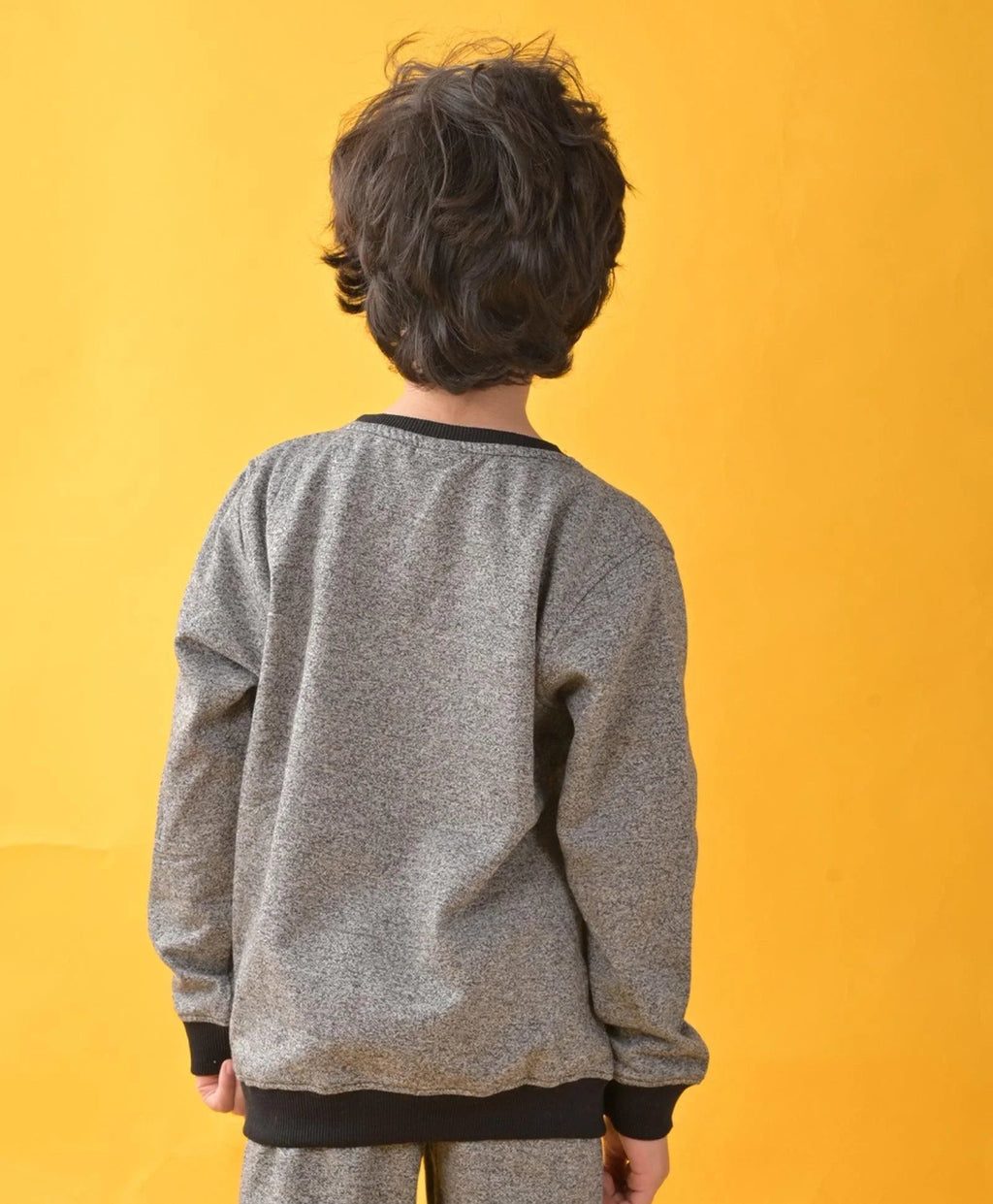 BLACK SPACE DYED SWEATSHIRT - BLACK