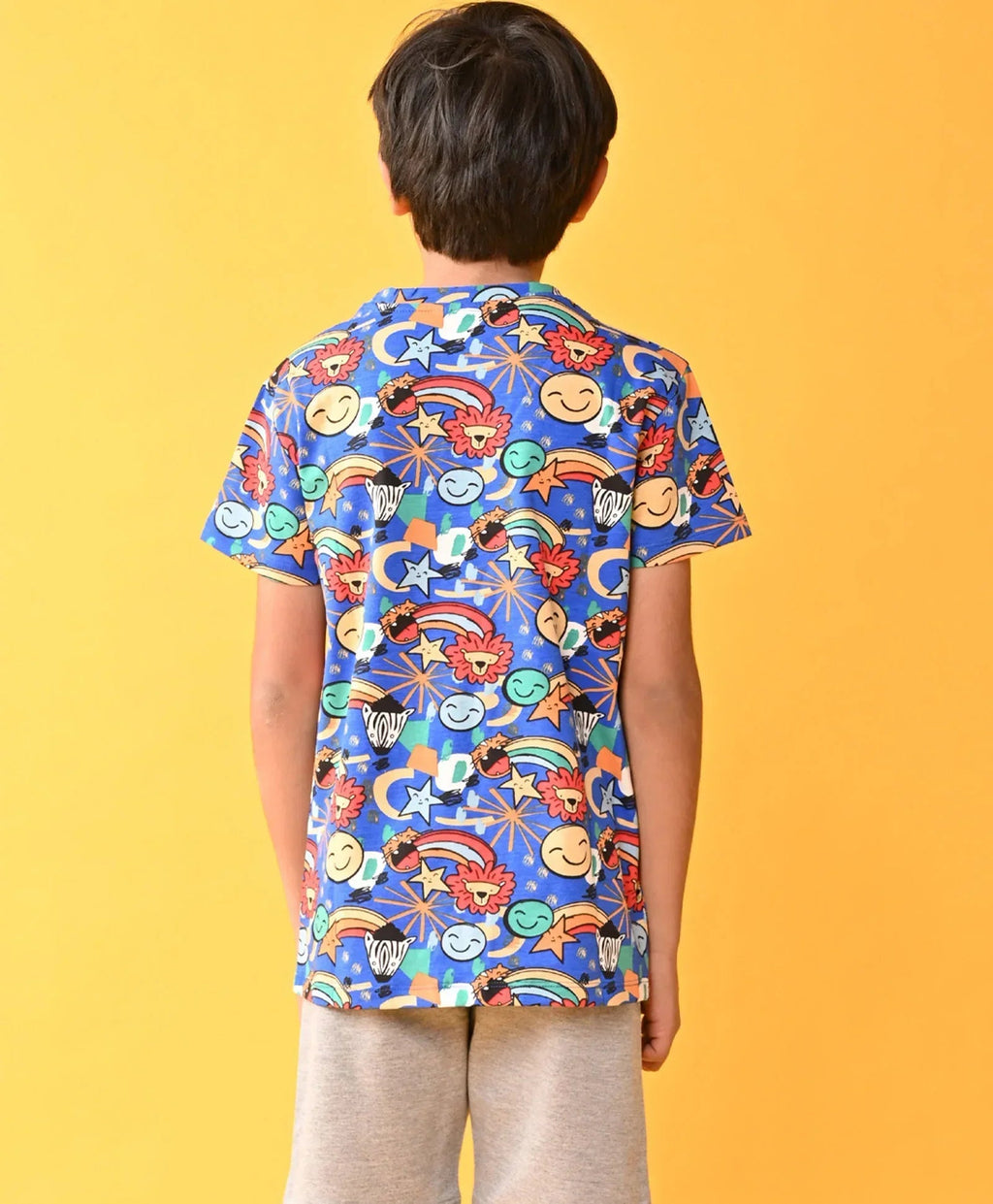 ANIMAL BLUE BOYS SHORT SLEEVE T-SHIRT - BLUE