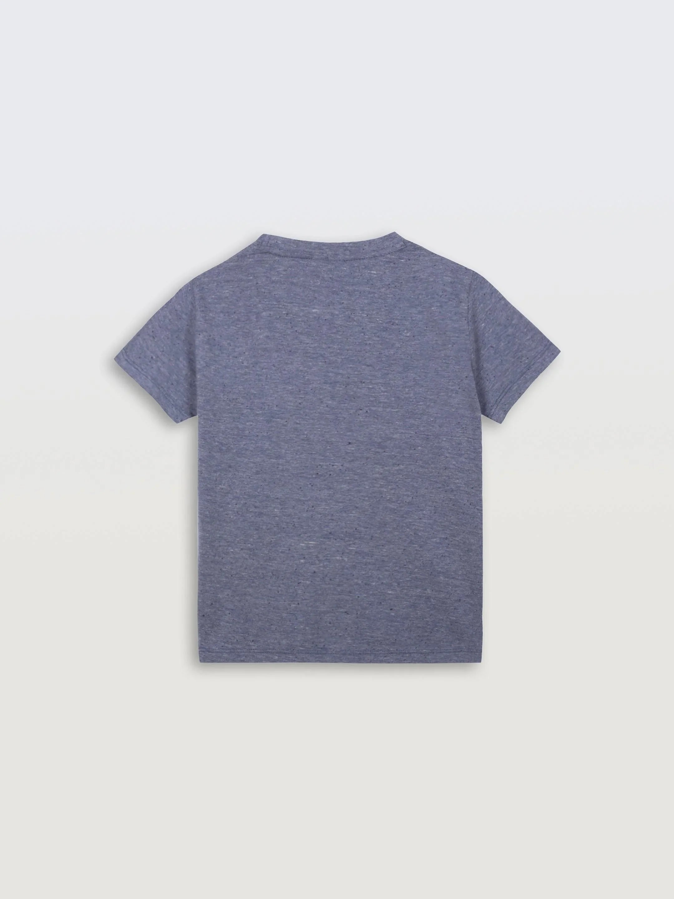 GET READY BLUE MELANGE SHORT SLEEVE BOYS T-SHIRT - BLUE