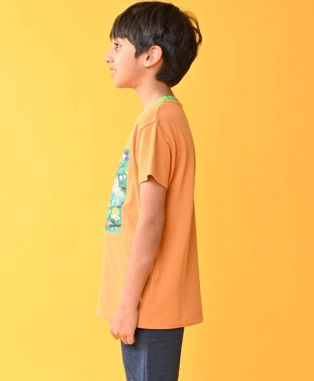 LOS ANGELS MUSTARD SHORT SLEEVE BOYS T-SHIRT - MUSTARD