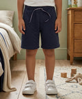 DAIMOND QUILTED NAVY BOYS SHORTS - NAVY