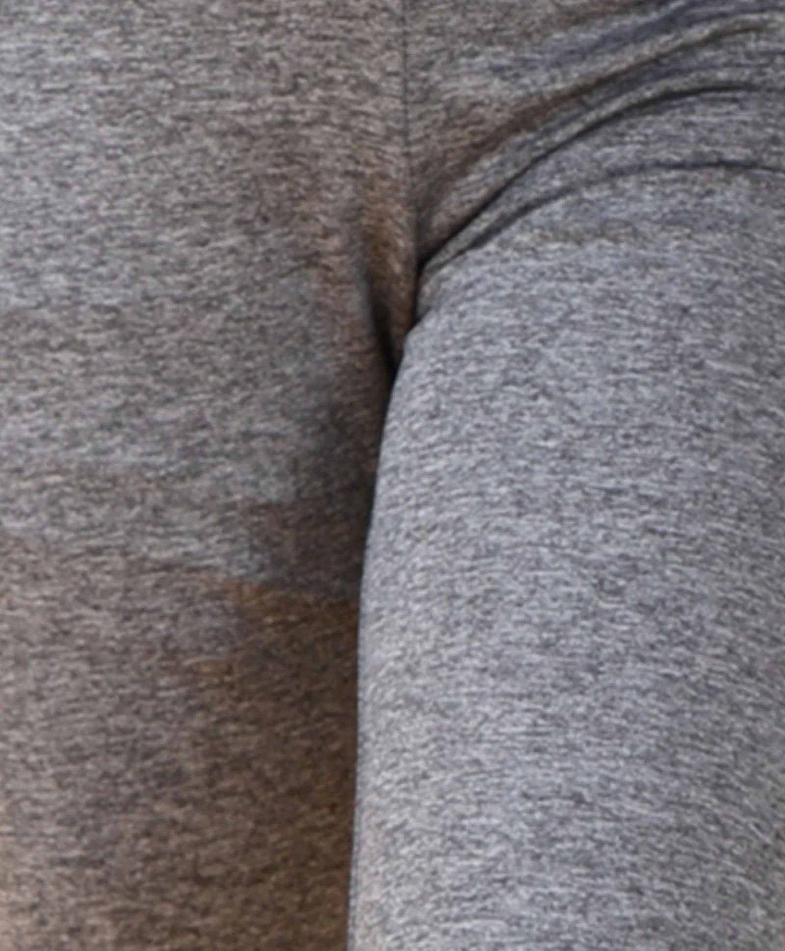 BLACK MELANGE SPORTY LEGGINGS - BLACK