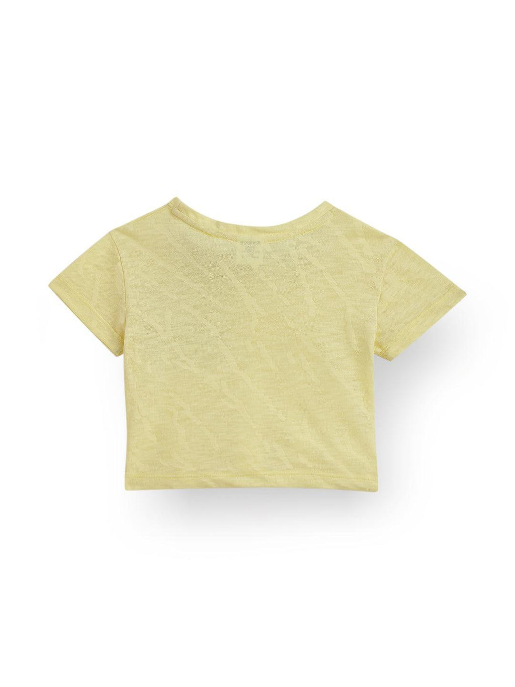 AMSTERDAM YELLOW JACQUARD SUMMER GIRLS T-SHIRT - YELLOW