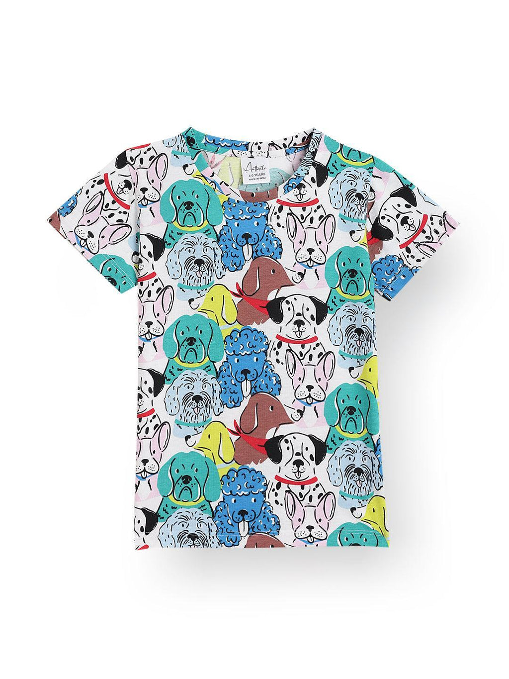 DOGS SHORT SLEEVE BOYS T-SHIRT - WHITE