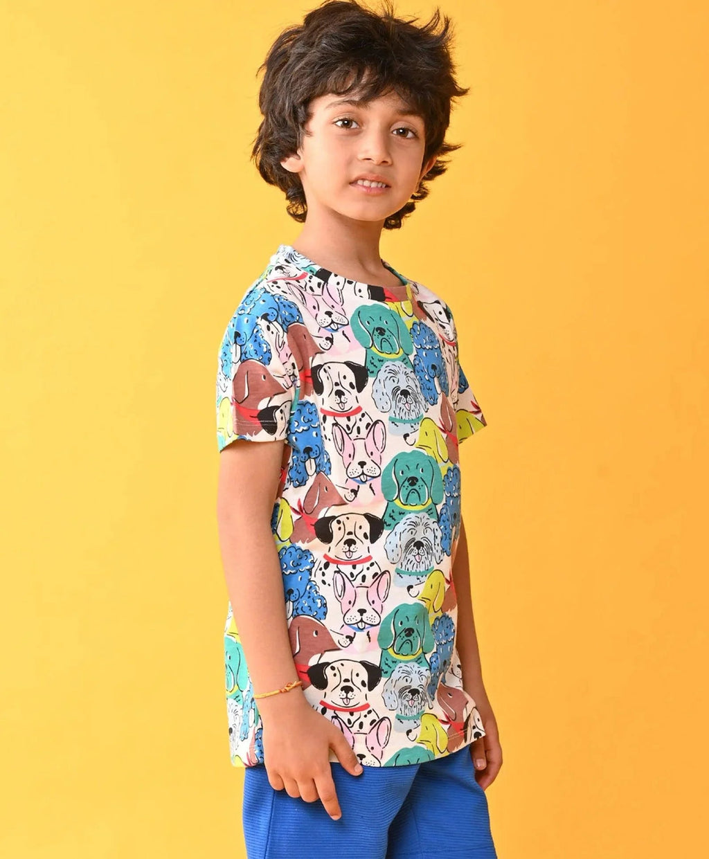 DOGS SHORT SLEEVE BOYS T-SHIRT - WHITE