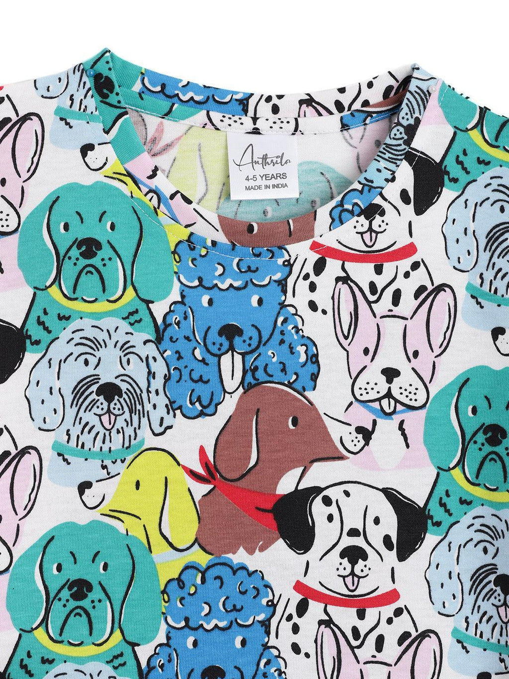 DOGS SHORT SLEEVE BOYS T-SHIRT - WHITE