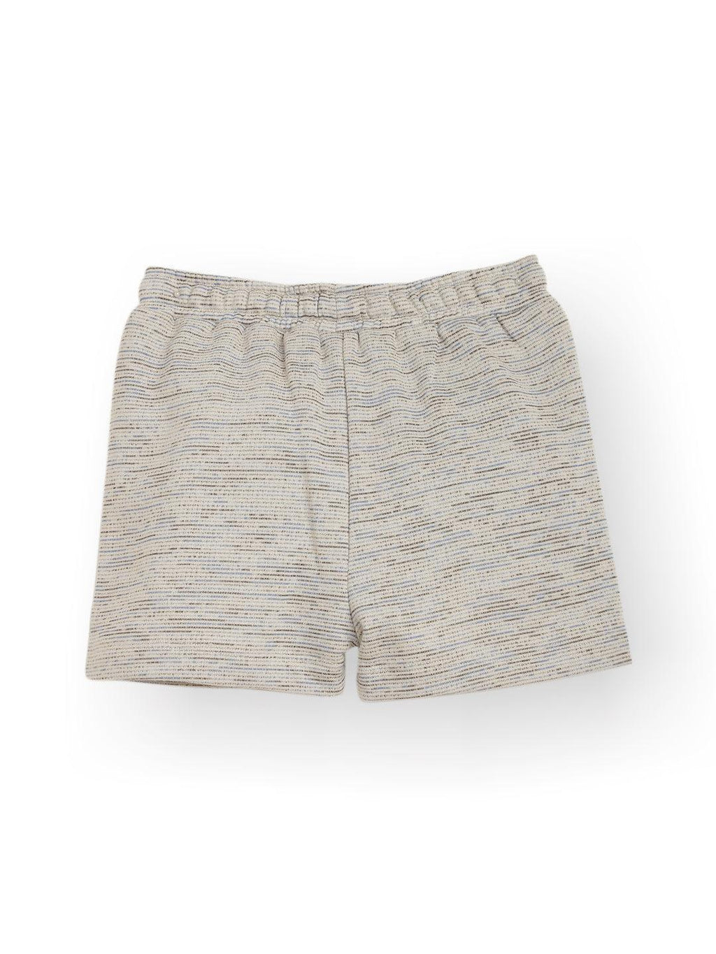 BLACK BLUE TEXTURED SUMMER GIRLS SHORTS - WHITE