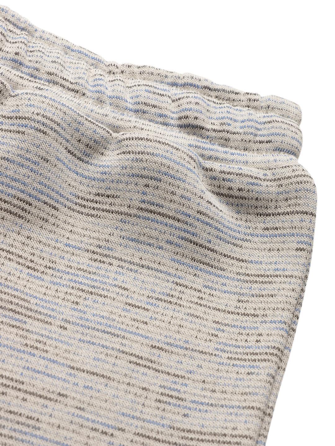 BLACK BLUE TEXTURED SUMMER GIRLS SHORTS - WHITE