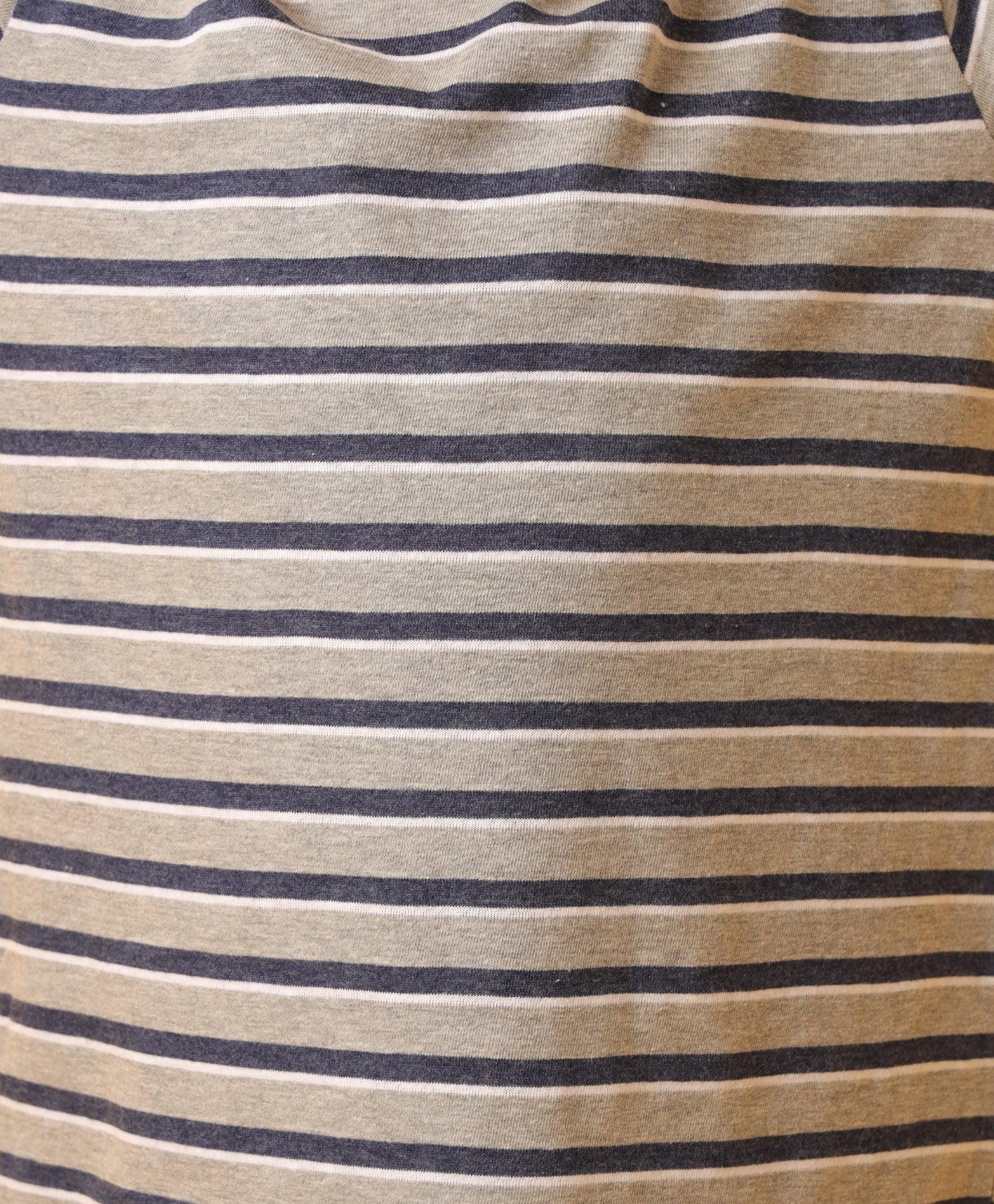 GREY WHITE NAVY STRIPE BOYS SLEEPWEAR SHORT SET-GREY