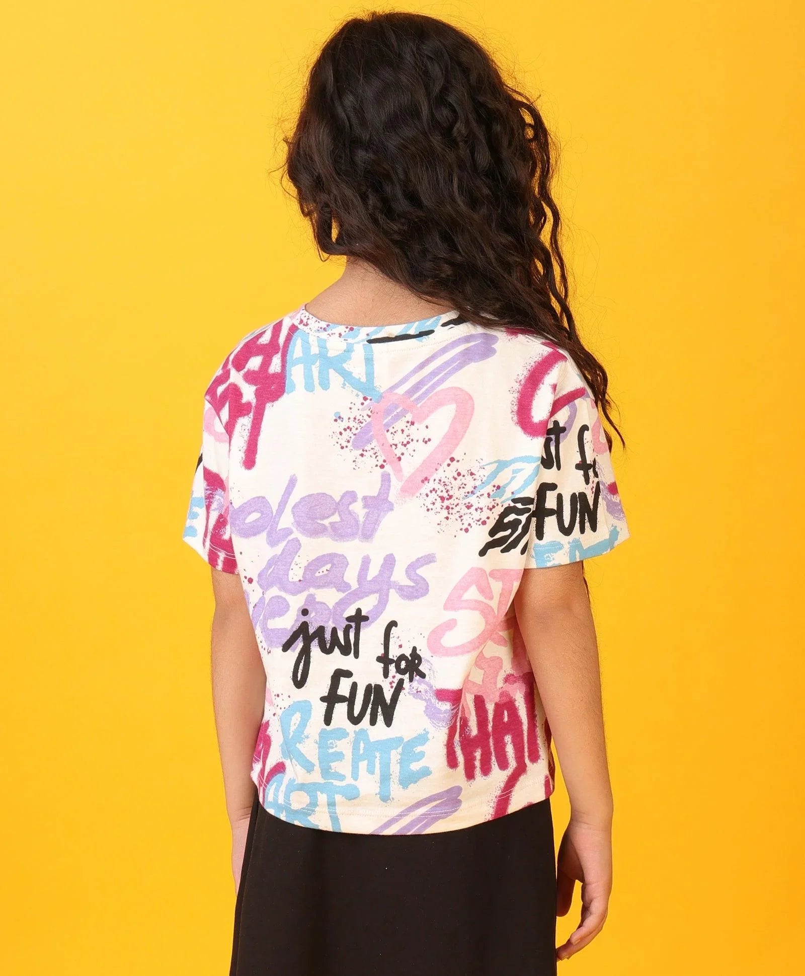 CREATE ART SHORT SLEEVES SUMMER T-SHIRT - OFF WHITE