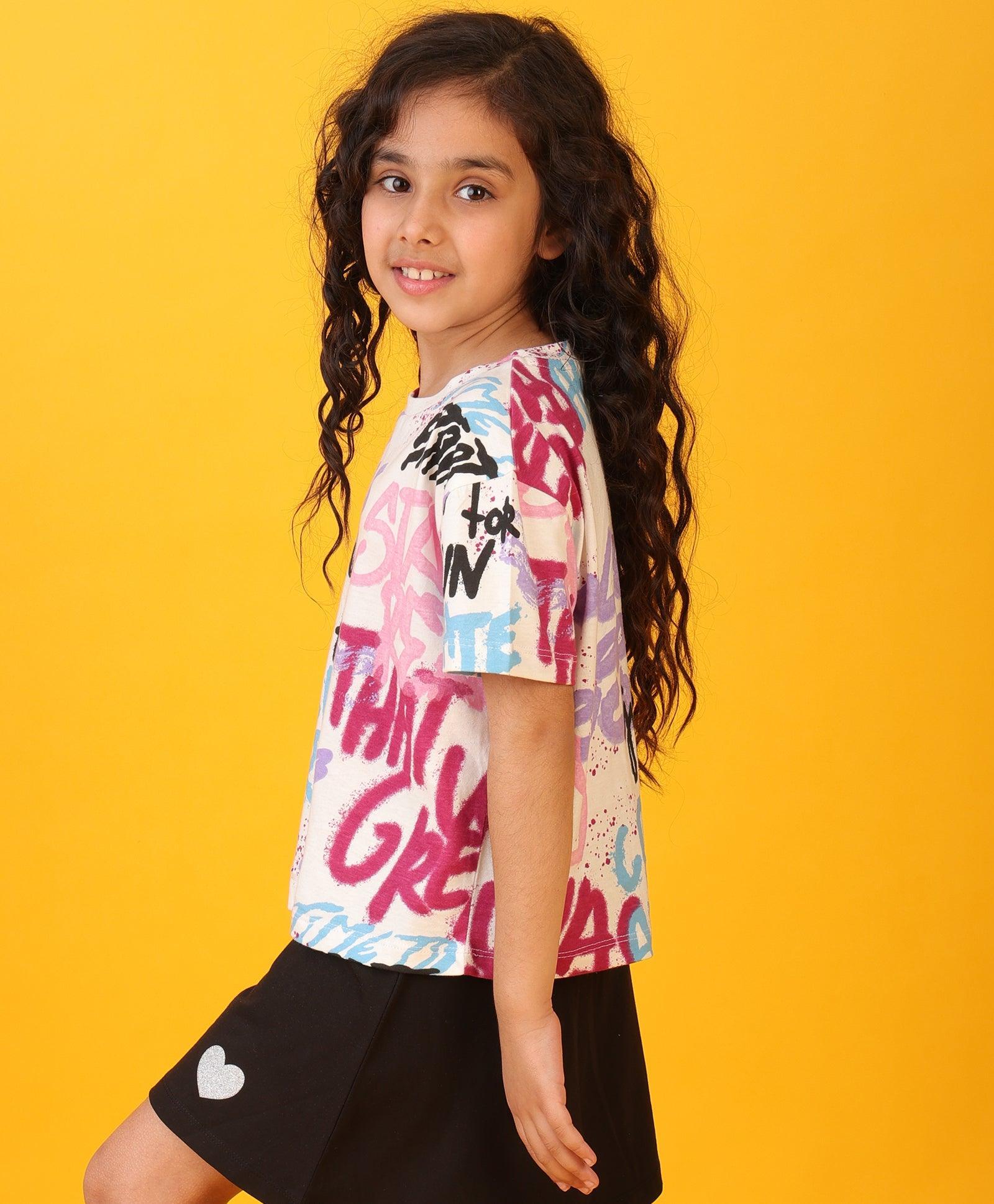 CREATE ART SHORT SLEEVES SUMMER T-SHIRT - OFF WHITE