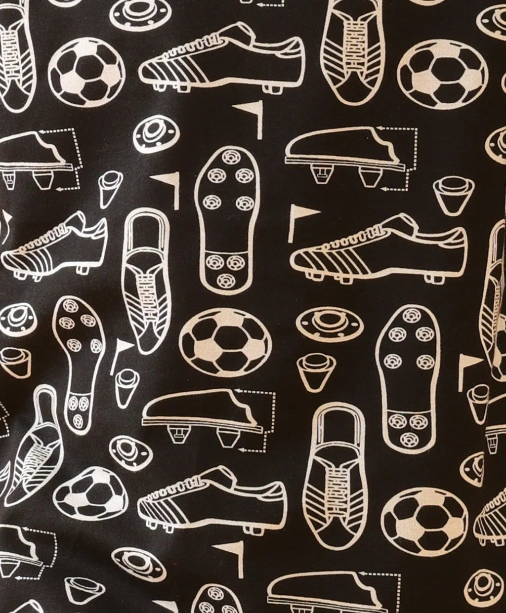 FOOTBALL SHOES SUMMER T-SHIRT SHORTS SET - BLACK