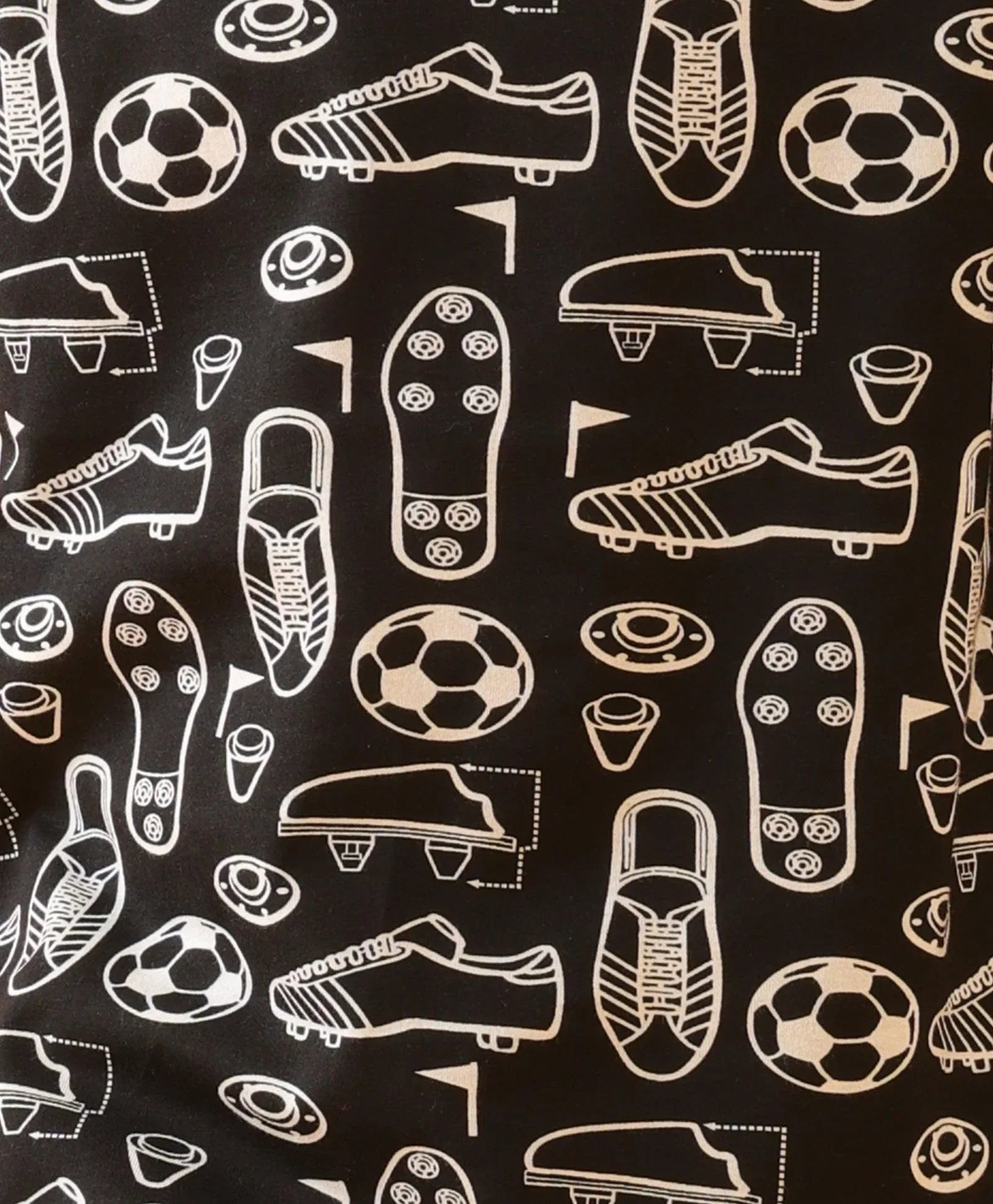 FOOTBALL SHOES SUMMER T-SHIRT SHORTS SET - BLACK