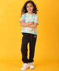ICECREAM BLACK HEART SUMMER JOGGER SET - AQUA/BLACK