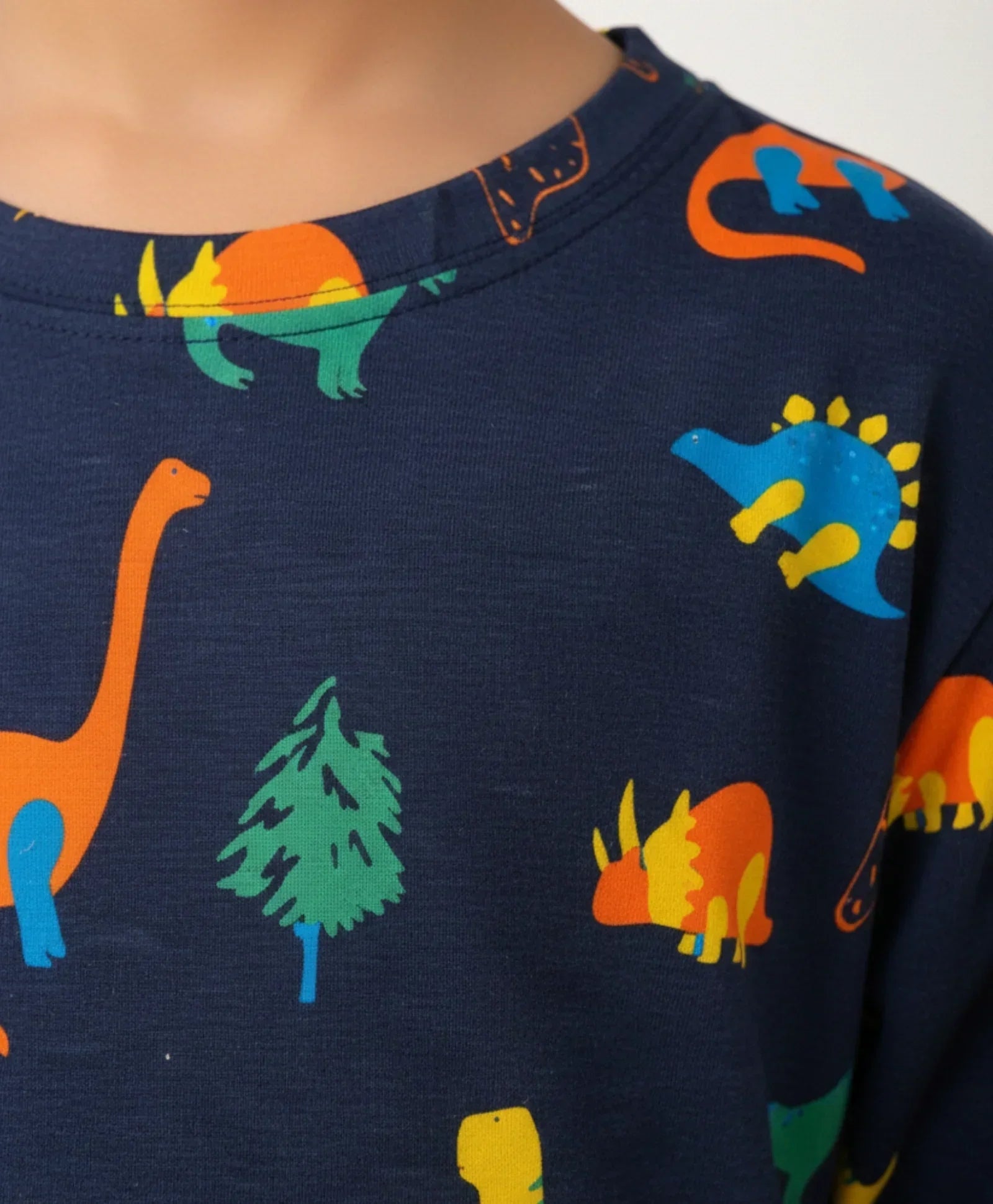 DINOSAUR FUN NAVY PYJAMA SET (LONG SLEEVES)
