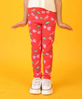 CHERRY RED SUMMER GIRLS LEGGING - RED