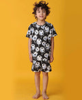 FOOTBALL MELT SLEEPWEAR SHORT SET - WHITE