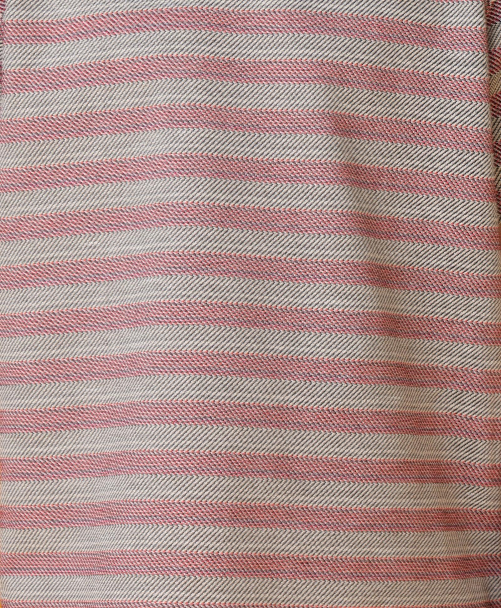 GREY RED STRIPED MUSTARD YELLOW SHORTS SET - GREY/MUSTARD