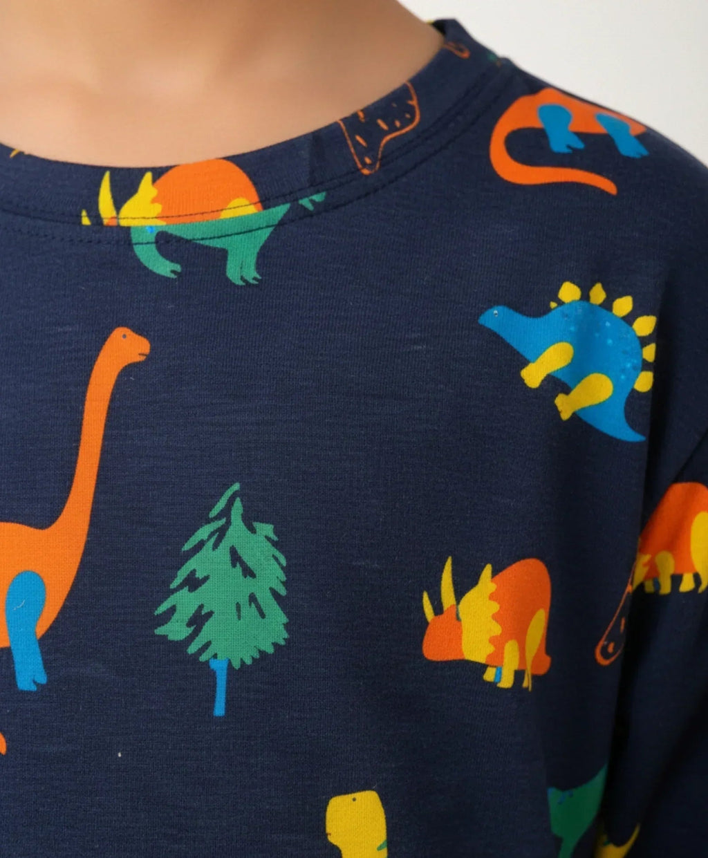 DINOSAUR FUN NAVY SLEEPWEAR SHORTS SET - NAVY