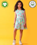 ICECREAM GIRLS SUMMER SLEEVELESS PARTY DRESS - AQUA
