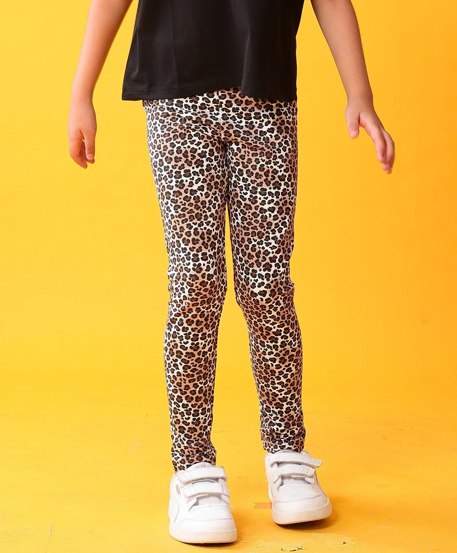 LEOPARD BLACK LEGGING - BLACK